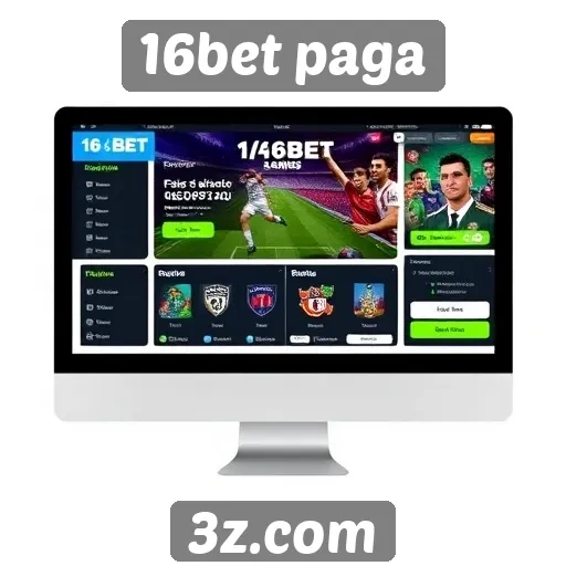 Interface do usuário do site 16bet